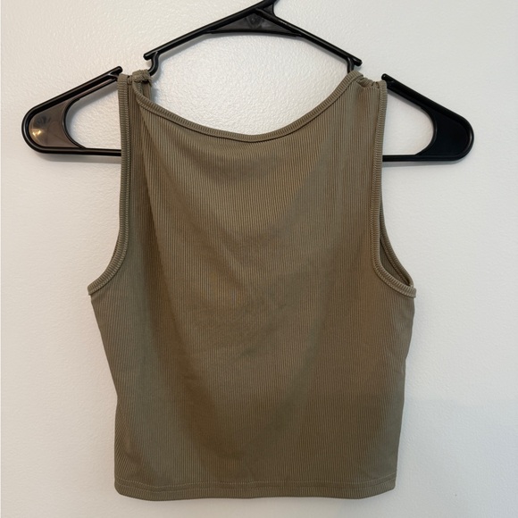 SHEIN Khaki Ribbed Tank Top - Picture 2 of 2